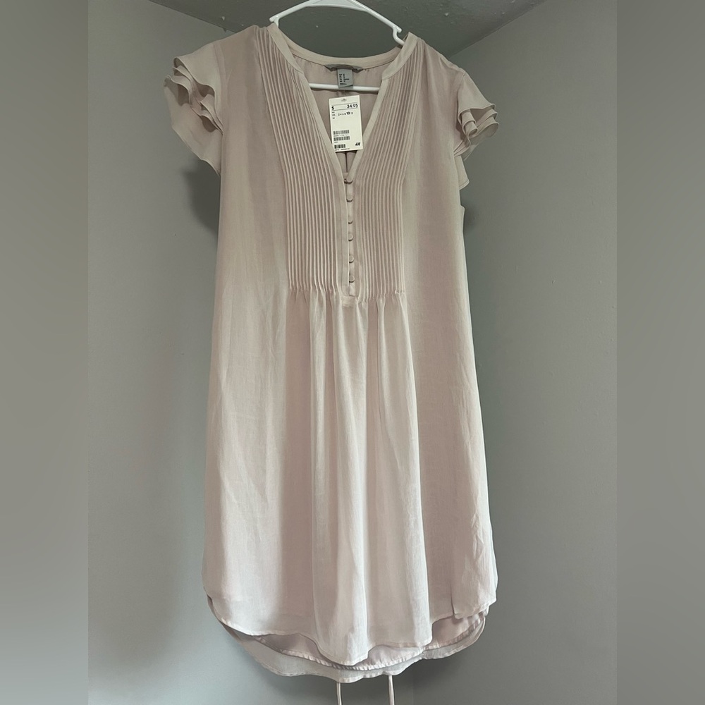 H&M Blush Pink Pleated Top
